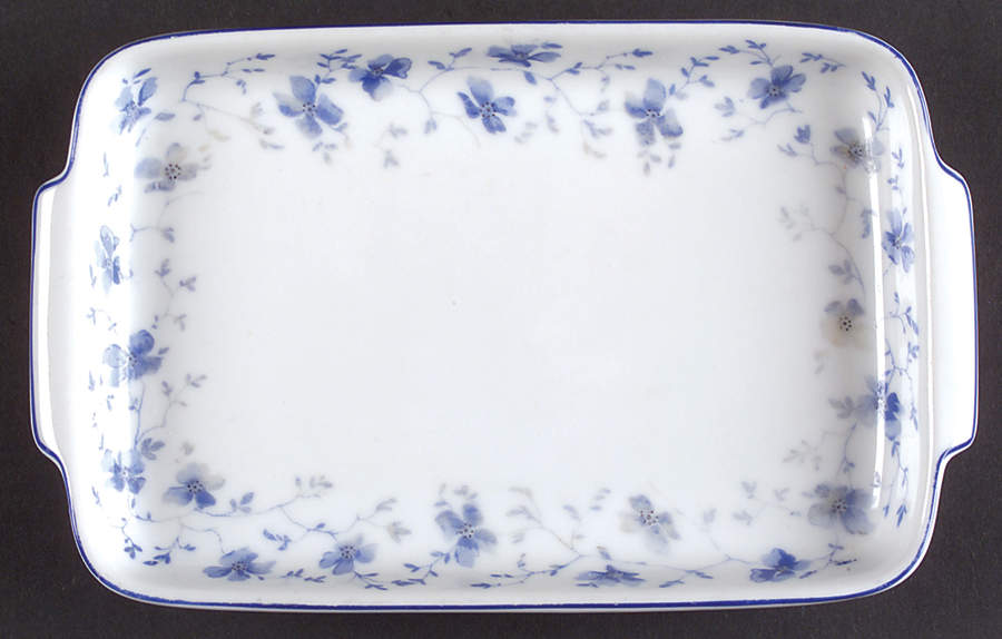 Blue Flowers (Blue Trim, Rim) Butter Tray by Arzberg-1