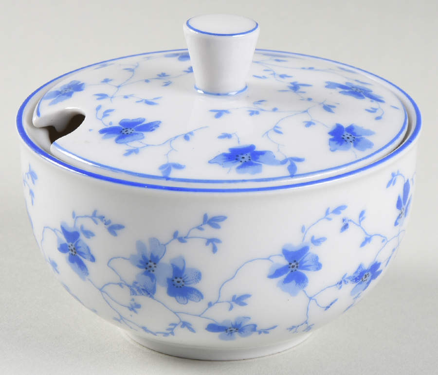 Blue Flowers (Blue Trim, Rim) Jam/Jelly & Lid by Arzberg-1