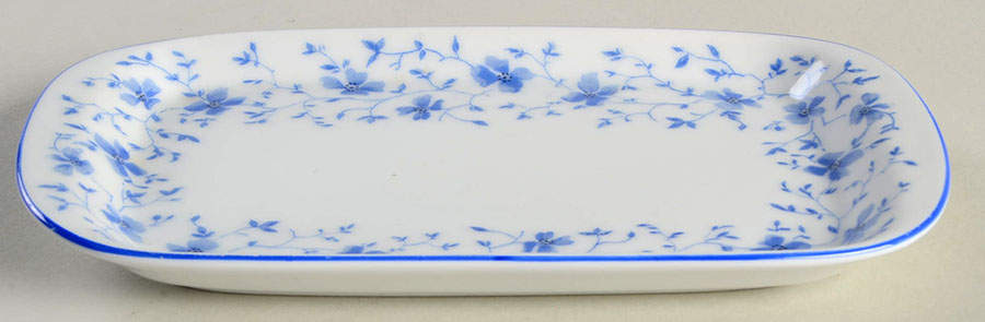 Blue Flowers (Blue Trim, Rim) Butter Tray by Arzberg-1
