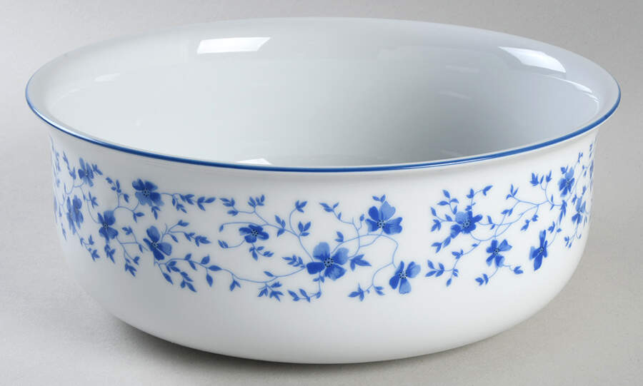 Blue Flowers (Blue Trim, Rim) 8" Salad Serving Bowl by Arzberg-1