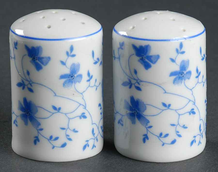 Blue Flowers (Blue Trim, Rim) Salt & Pepper Set by Arzberg-1