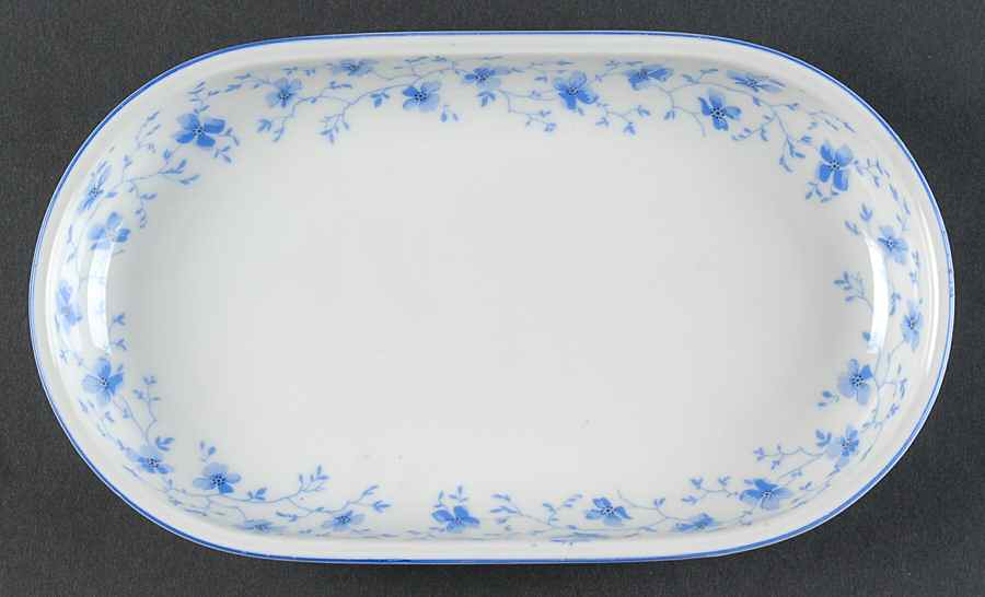 Blue Flowers (Blue Trim, Rim) Relish by Arzberg-1