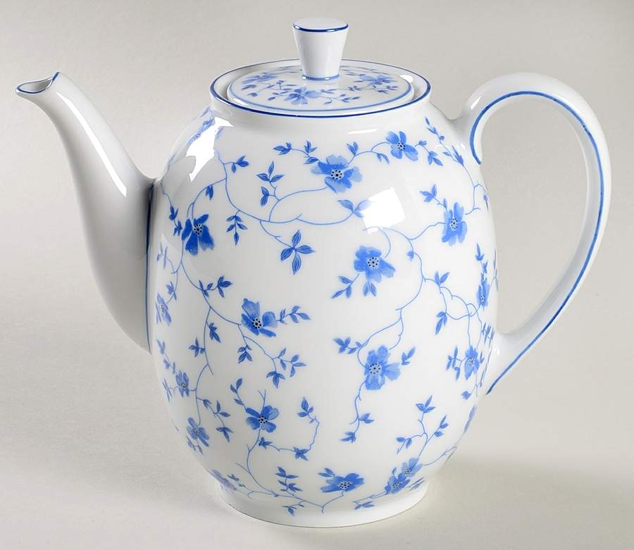 Blue Flowers (Blue Trim, Rim) Mini Coffee Pot & Lid by Arzberg-1