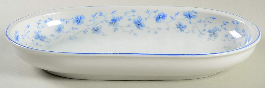 Blue Flowers (Blue Trim, Rim) Relish by Arzberg-1