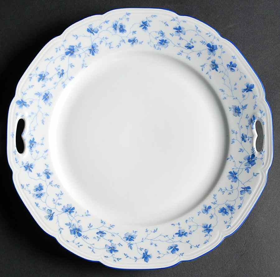 Blue Flowers (Europa Shape) Handled Cake Plate by Arzberg-1