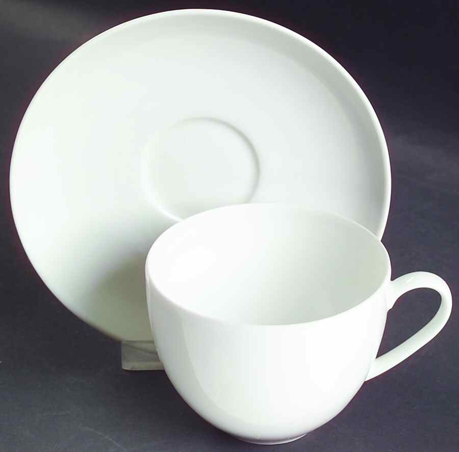 Brasilia White Flat Cup & Saucer Set by Arzberg-1