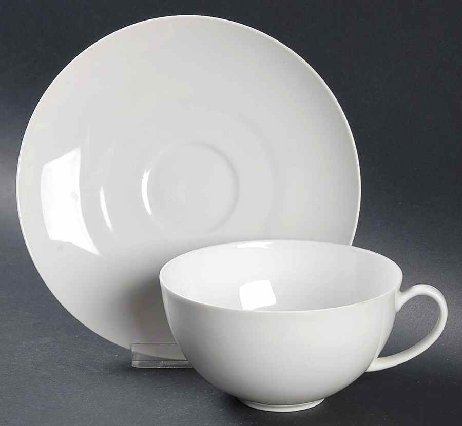 Brasilia White Oversized Cup & Saucer Set by Arzberg-1