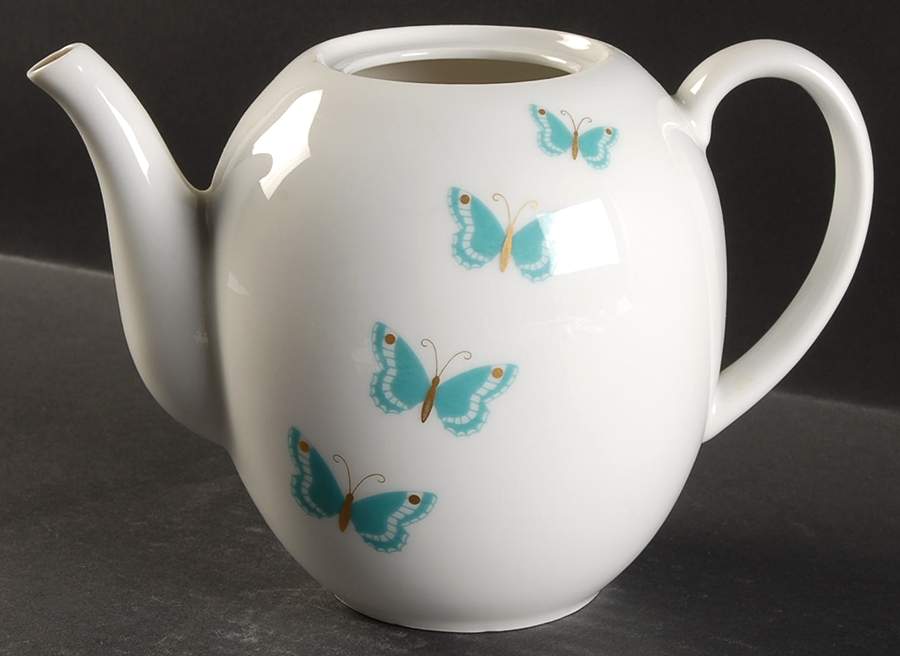 Butterfly Aqua Coffee Pot No Lid by Arzberg-1