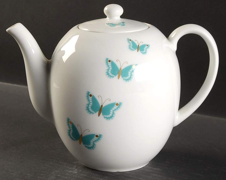 Butterfly Aqua Coffee Pot & Lid by Arzberg-1