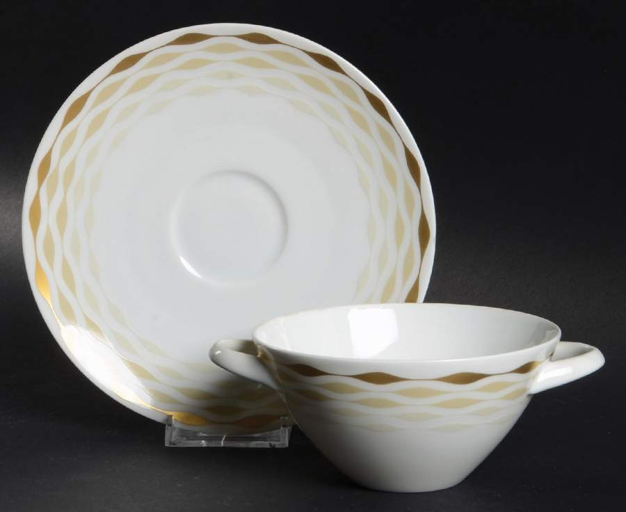 Candlelight Flat Cream Soup Bowl & Saucer Set by Arzberg-1