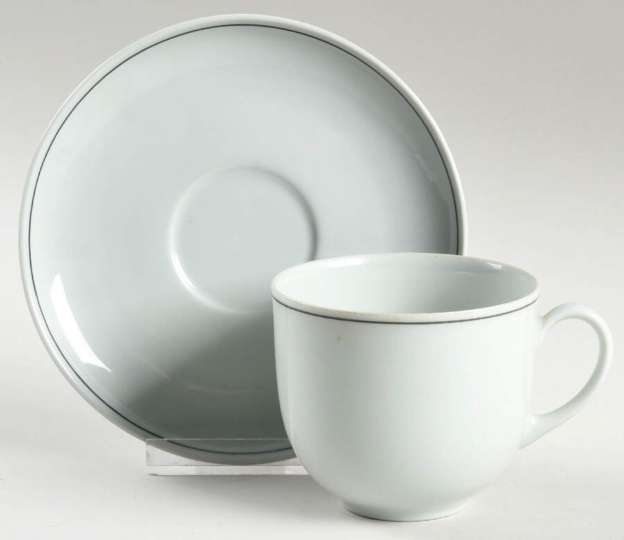Celedon Thread Flat Cup & Saucer Set by Arzberg-1