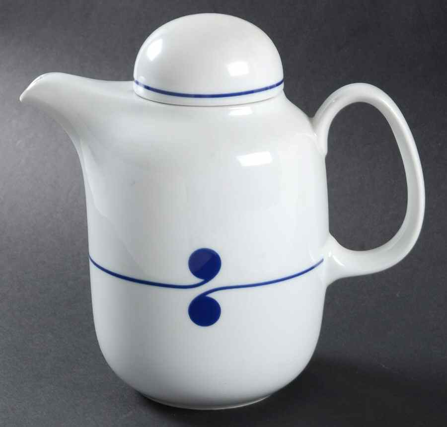 Colon Blue Coffee Pot & Lid by Arzberg-1