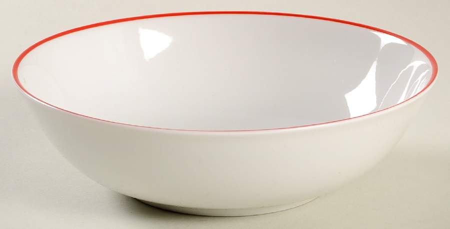 Contrast (Red Trim) Coupe Cereal Bowl by Arzberg-1