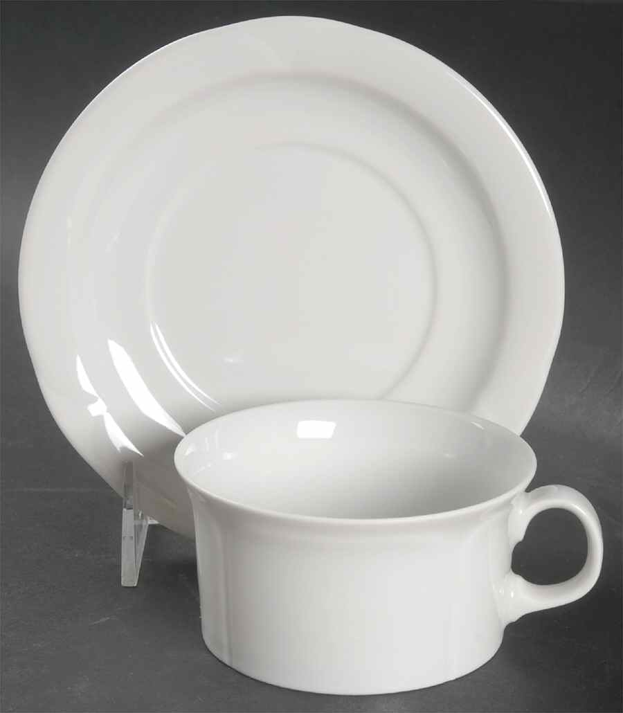 Corso White Flat Cup & Saucer Set by Arzberg-1