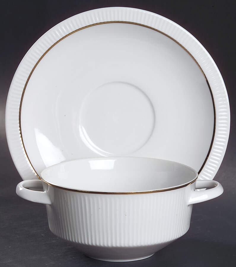 Cranbrook Flat Cream Soup Bowl & Saucer Set by Arzberg-1