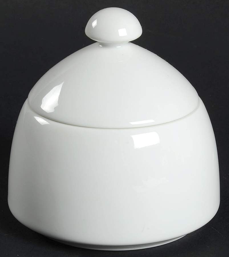 Europe White Sugar Bowl & Lid by Arzberg-1