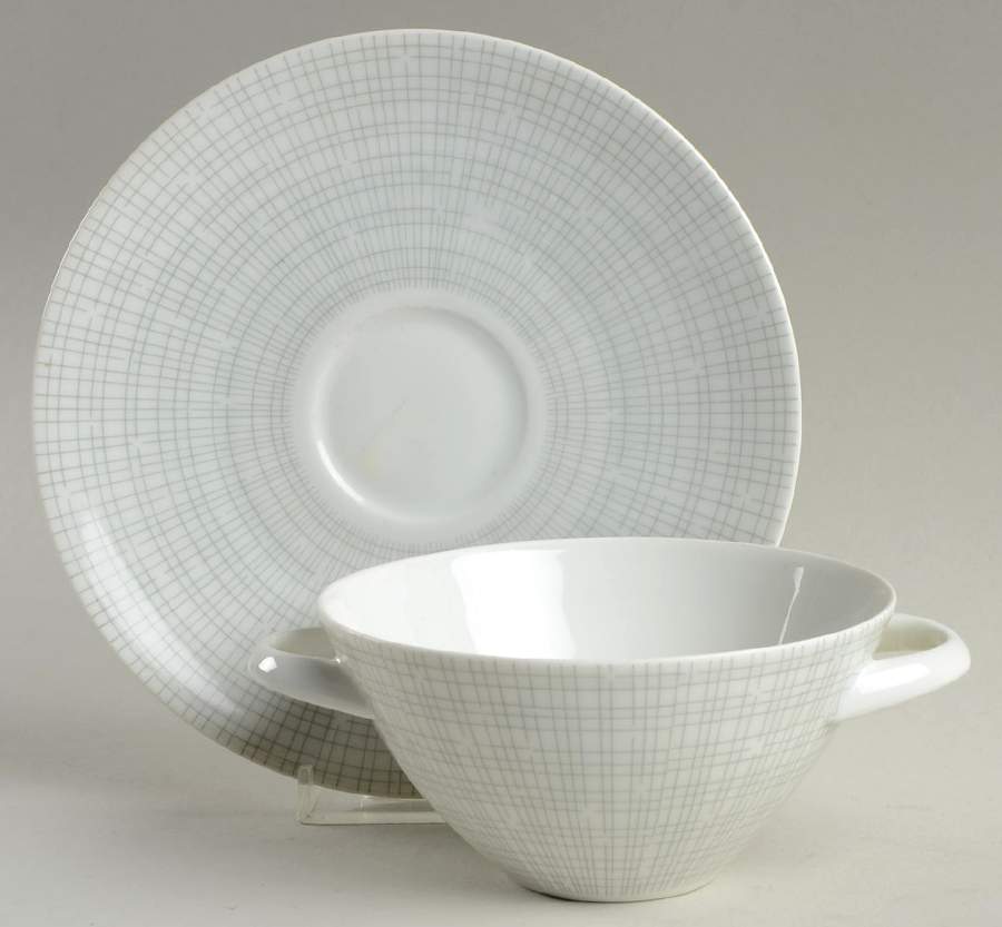 Filigran Flat Cream Soup Bowl & Saucer Set by Arzberg-1