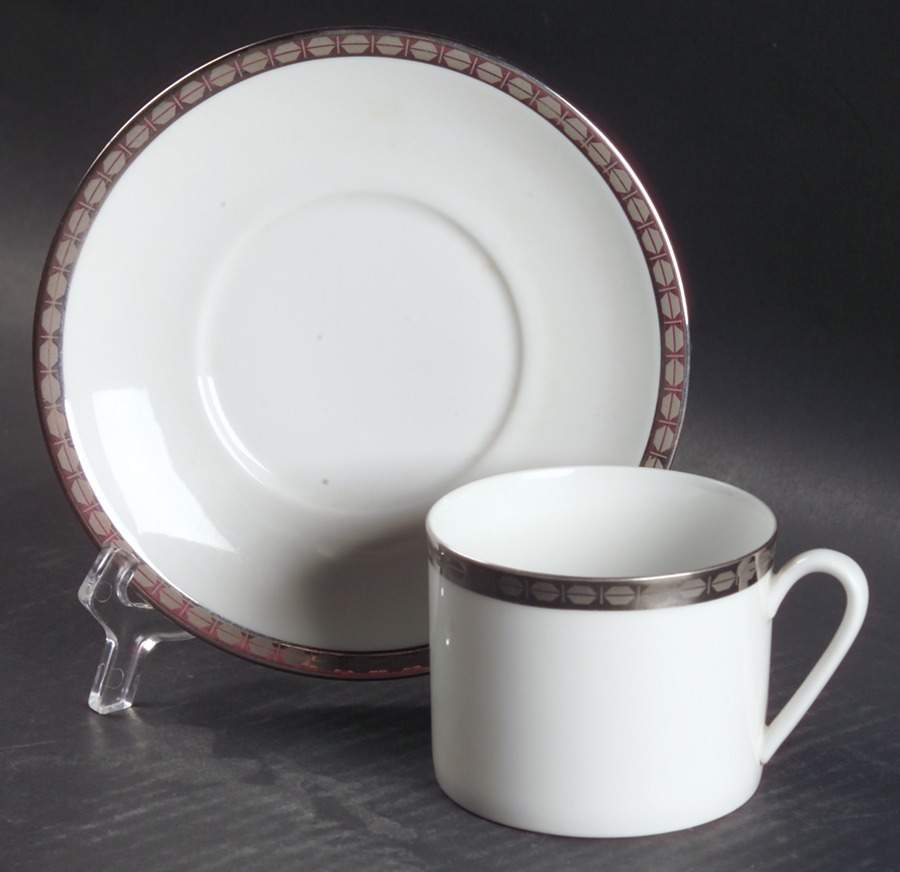 Grand Prix Platine Flat Cup & Saucer Set by Arzberg-1