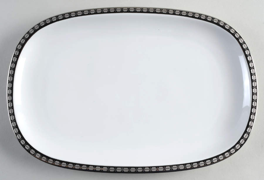 Grand Prix Platine 14" Oval Serving Platter by Arzberg-1