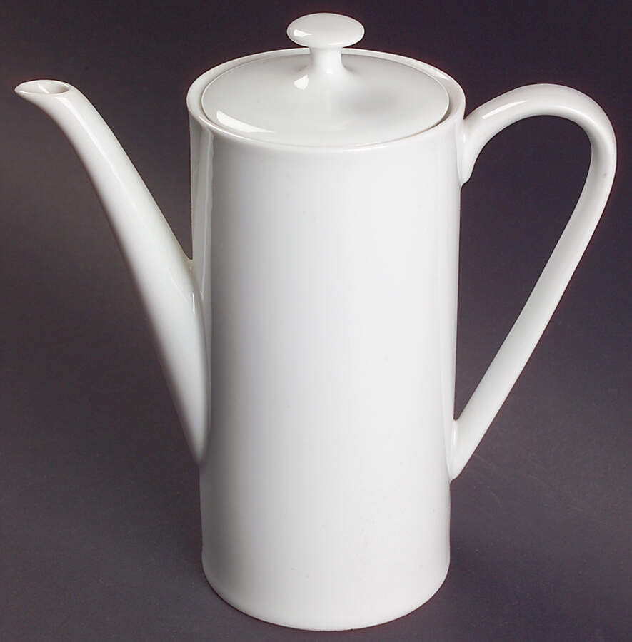 Grand Prix White Coffee Pot & Lid by Arzberg-1