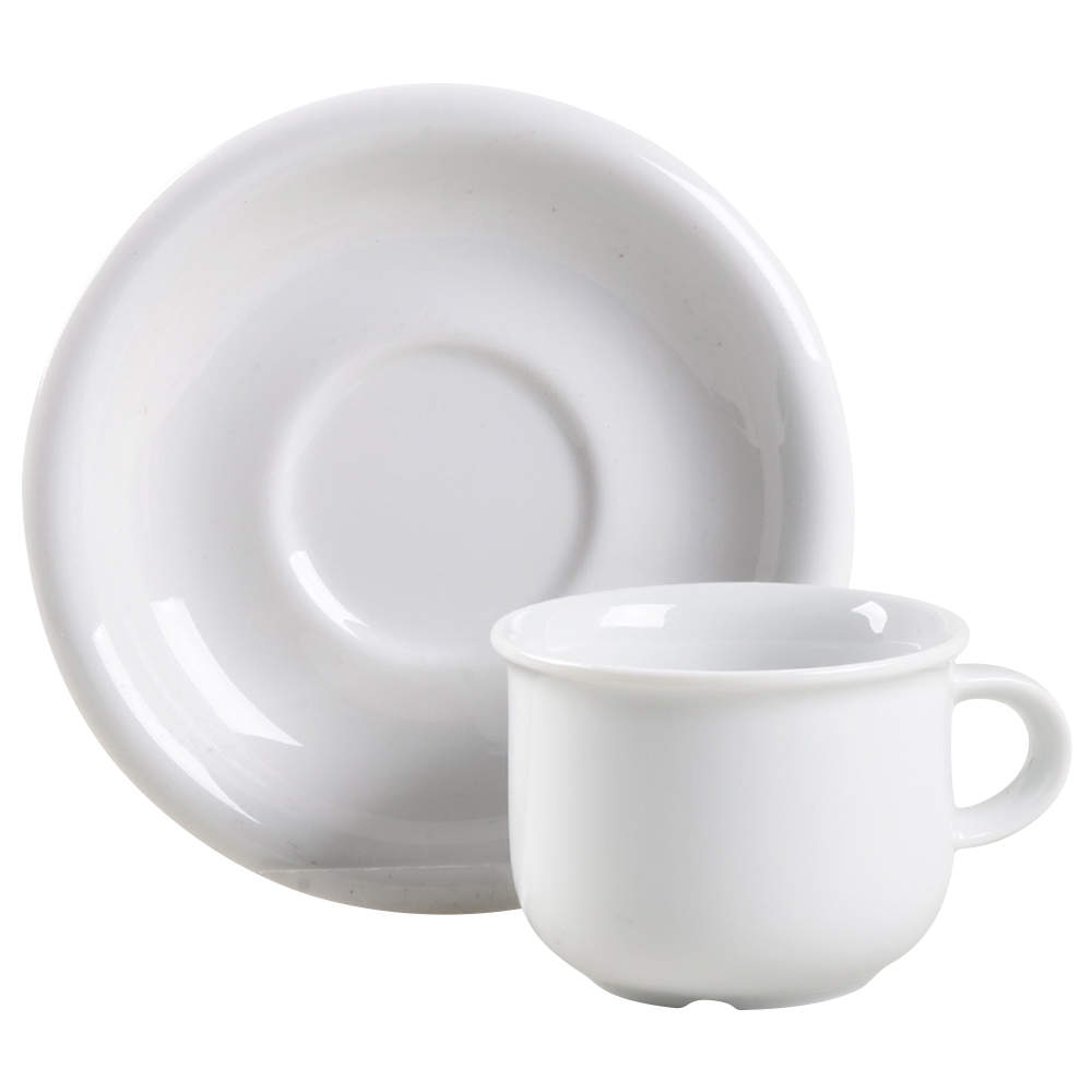 Hobby White Flat Demitasse Cup & Saucer Set by Arzberg-1