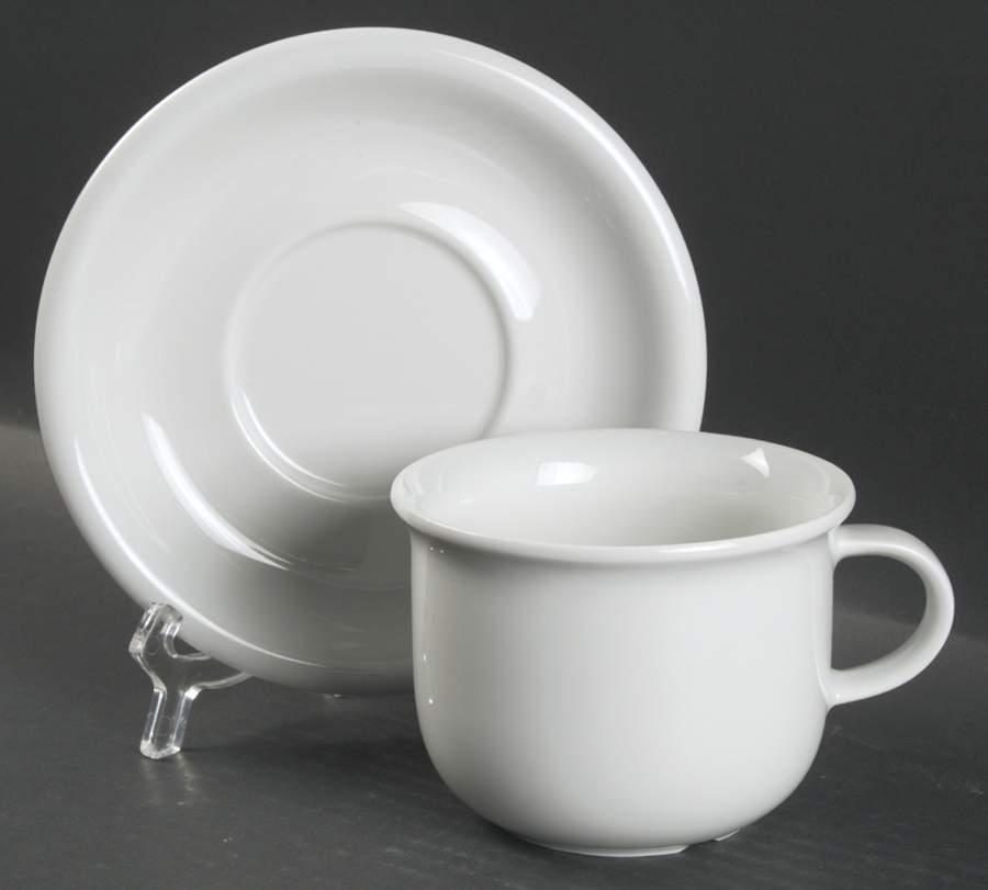 Hobby White Breakfast Cup & Saucer Set by Arzberg-1