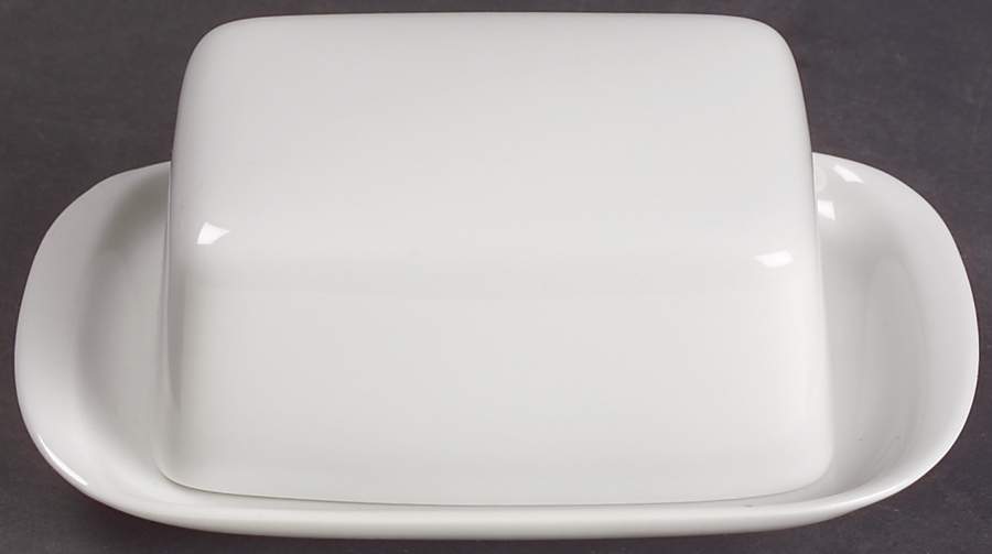 Hobby White Small Square Covered Butter by Arzberg-1