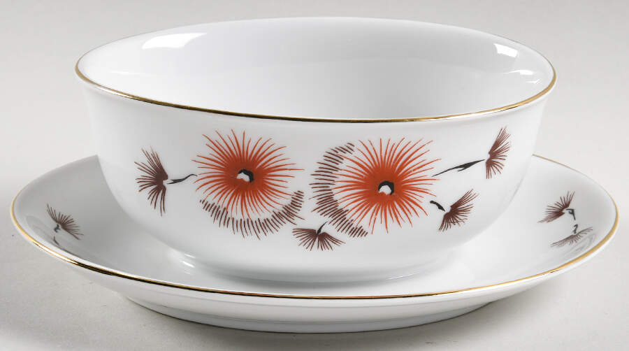 Pinecones Gravy Boat with Attached Underplate by Arzberg-1