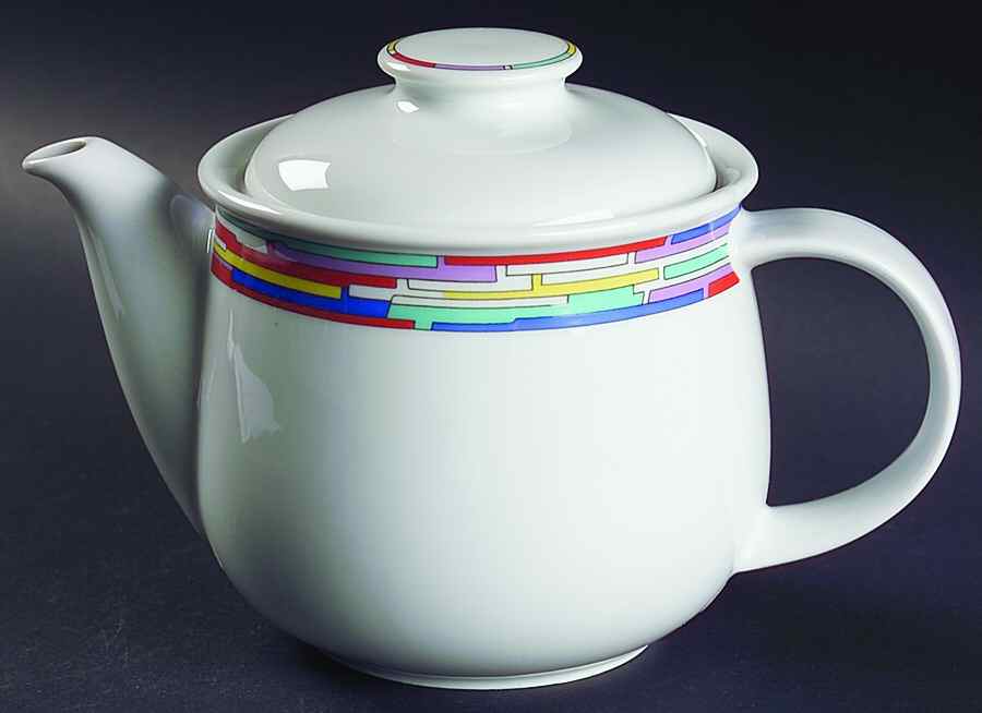 Rainbow Teapot & Lid by Arzberg-1