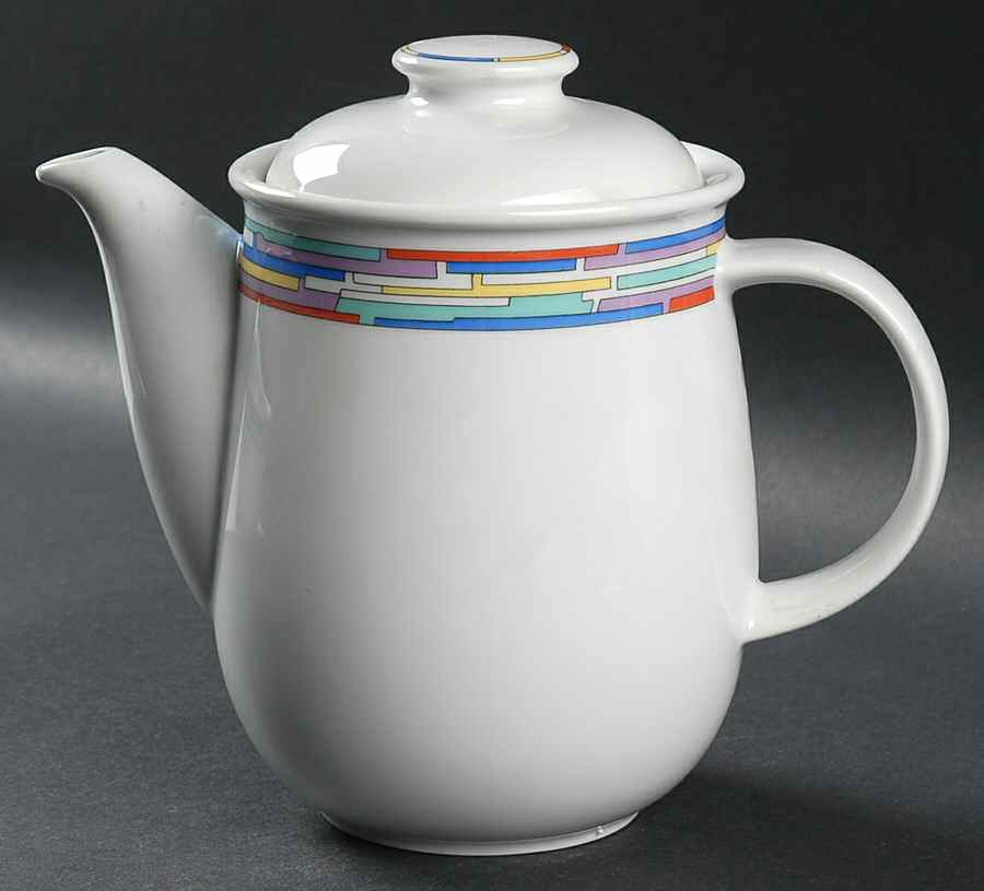 Rainbow Coffee Pot & Lid by Arzberg-1