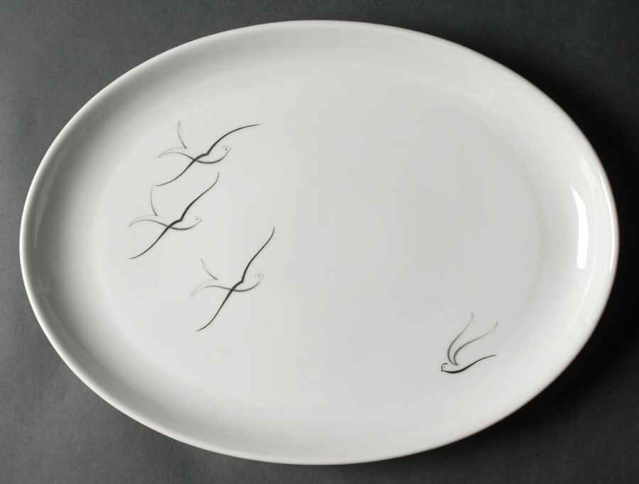 Silver Flight 15" Oval Serving Platter by Arzberg-1