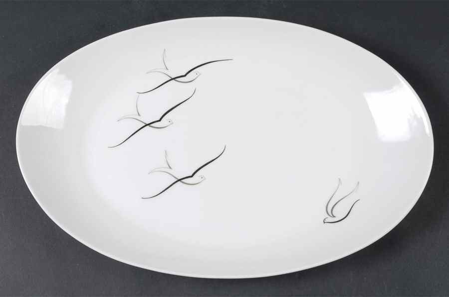 Silver Flight 13" Oval Serving Platter by Arzberg-1