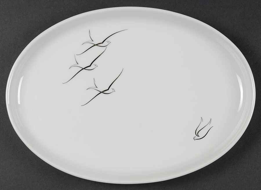 Silver Flight 12" Oval Serving Platter by Arzberg-1