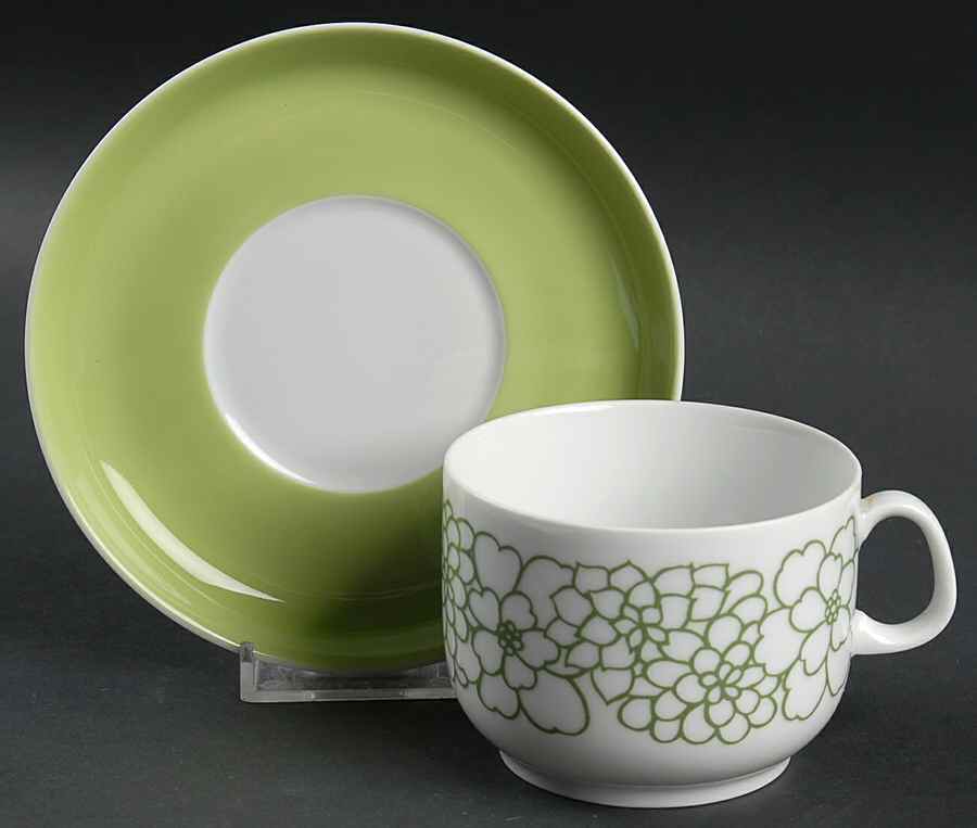 Springtime Flat Cup & Saucer Set by Arzberg-1
