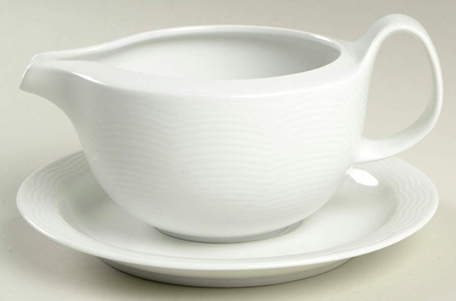 White Sky Gravy Boat & Underplate by Arzberg-1