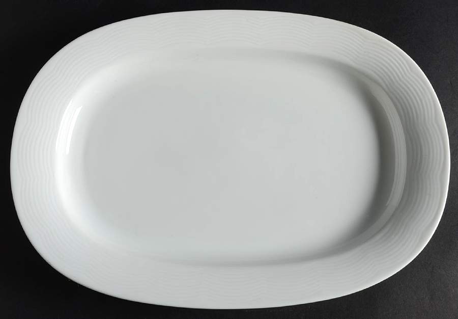 White Sky 12" Oval Serving Platter by Arzberg-1
