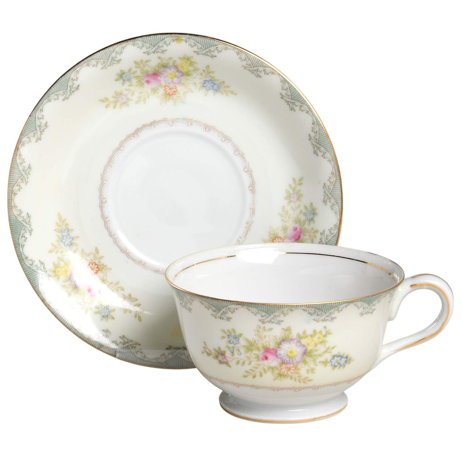 ASA1 Footed Cup & Saucer Set by Asahi-1