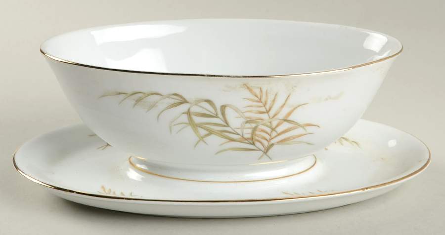 Breeze Gravy Boat with Attached Underplate by Asahi-1