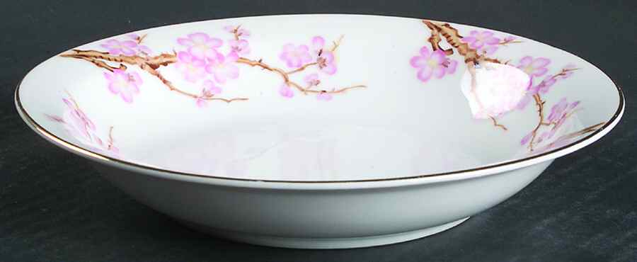 Cherry Rim Soup Bowl by Asahi-1