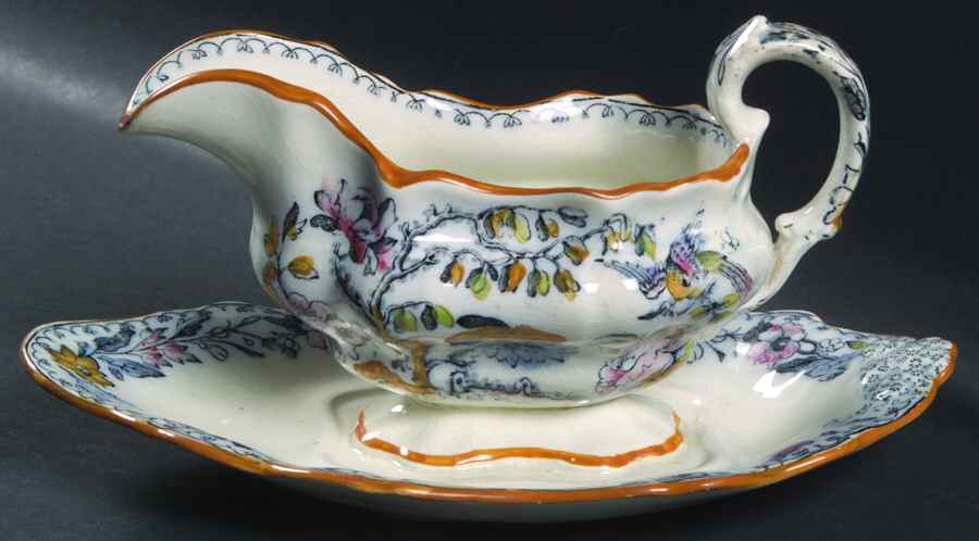 B9461 Gravy Boat with Attached Underplate by Ashworth Bros-1