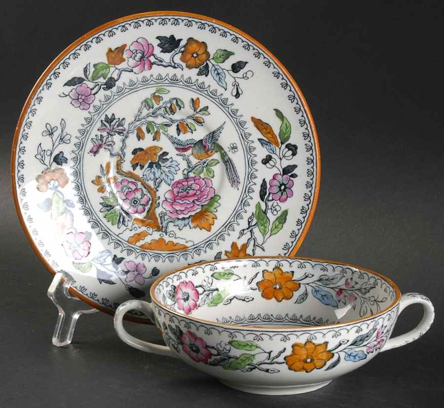 B9461 Flat Cream Soup Bowl & Saucer Set by Ashworth Bros-1