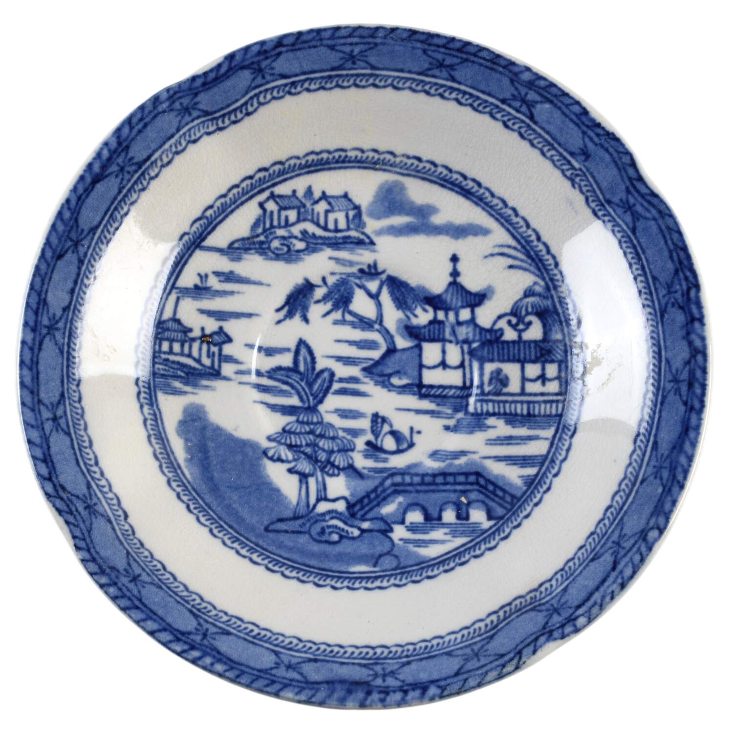 Real Old Canton Saucer for Bouillon Cup by Ashworth Bros-1