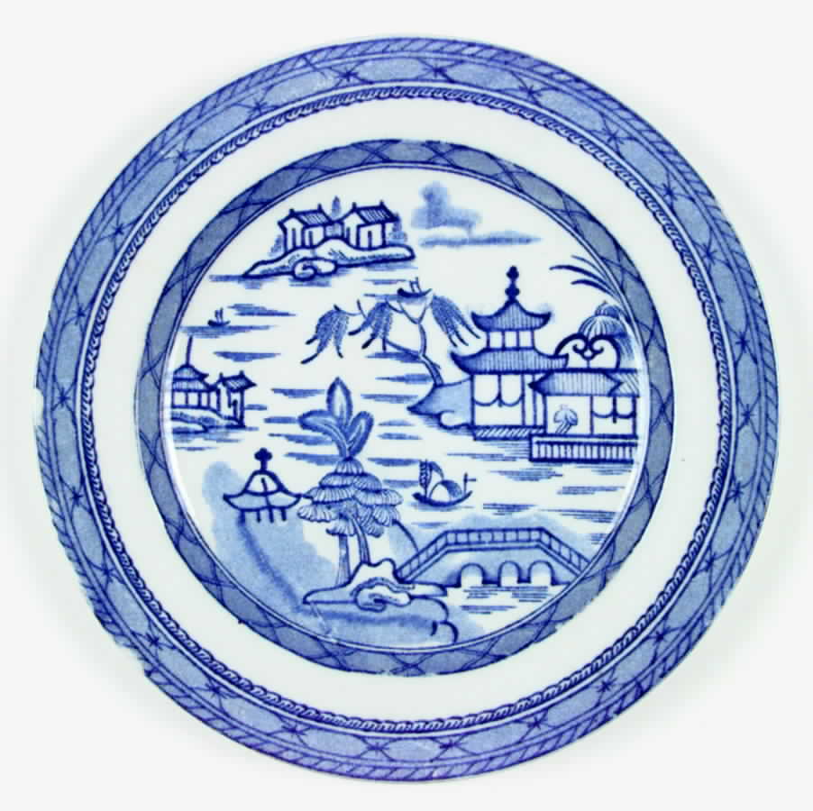 Real Old Canton Dinner Plate by Ashworth Bros-1