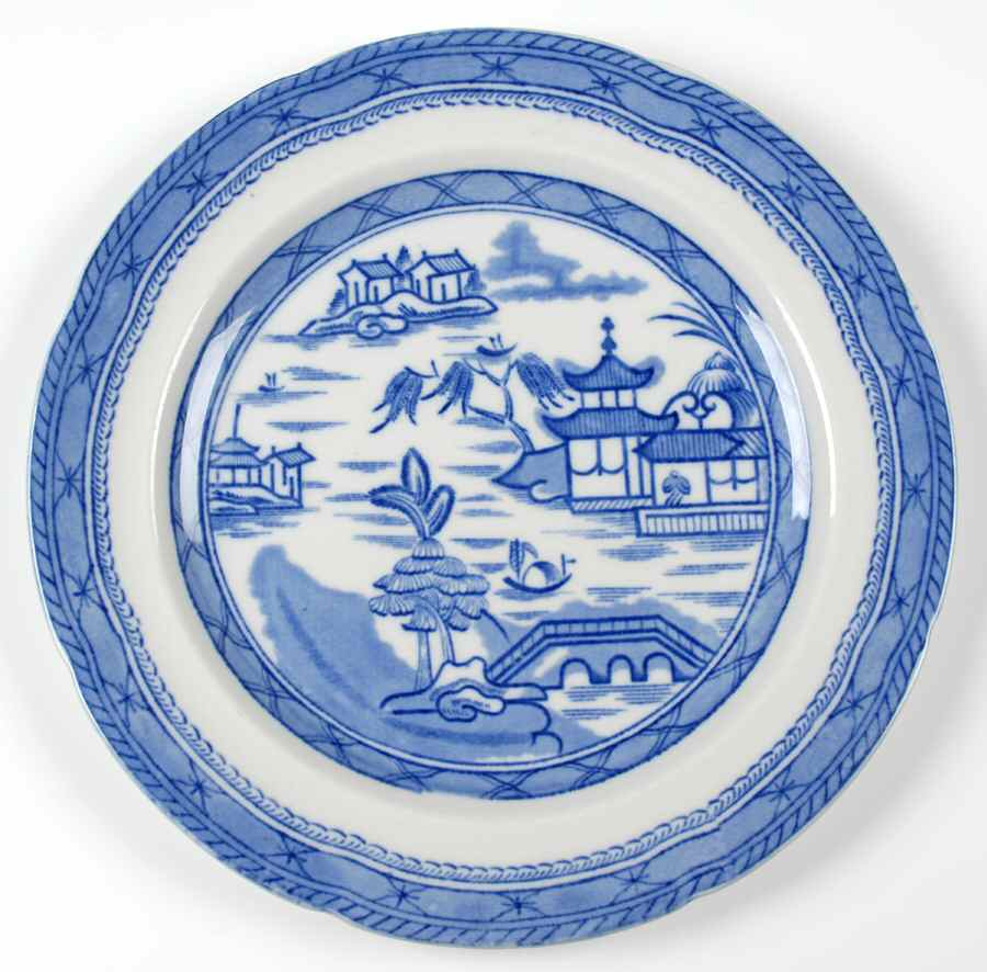 Real Old Canton Dinner Plate by Ashworth Bros-1