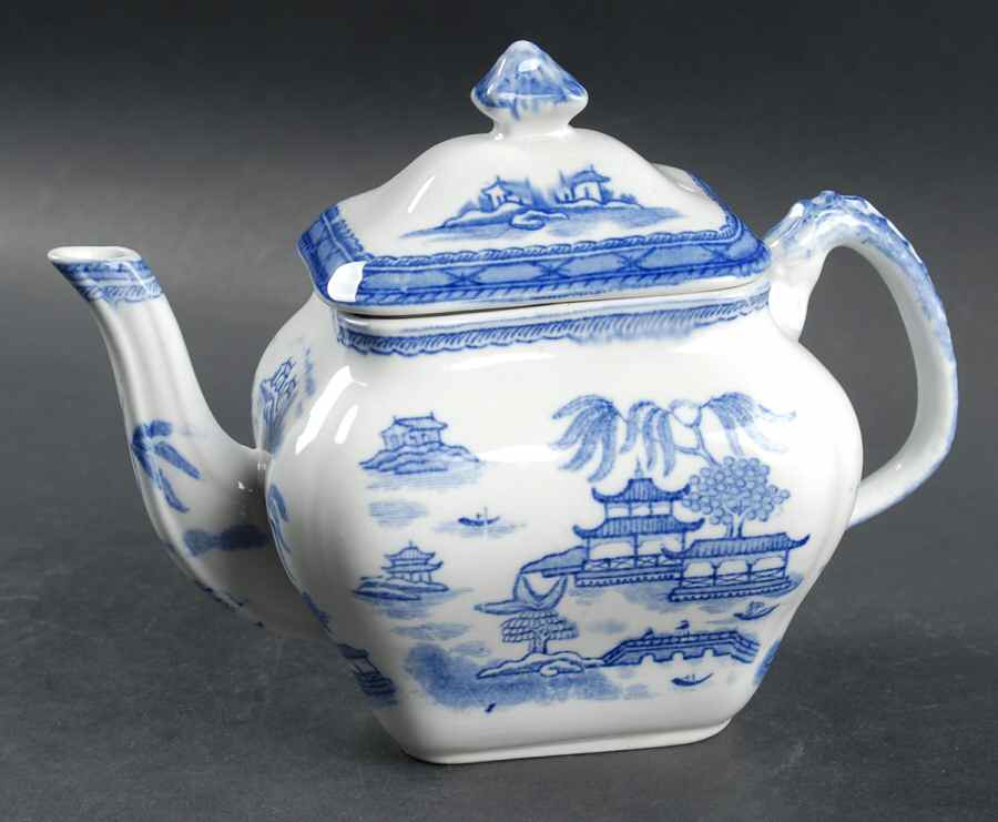 Real Old Canton Small Teapot & Lid by Ashworth Bros-1