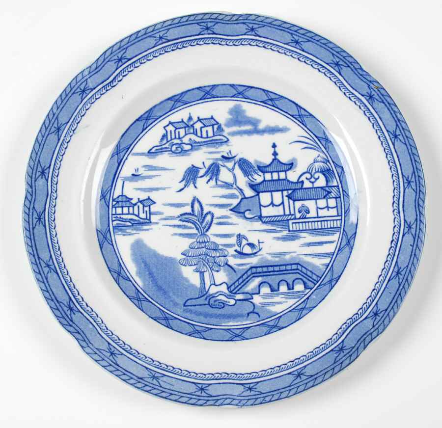 Real Old Canton Salad Plate by Ashworth Bros-1