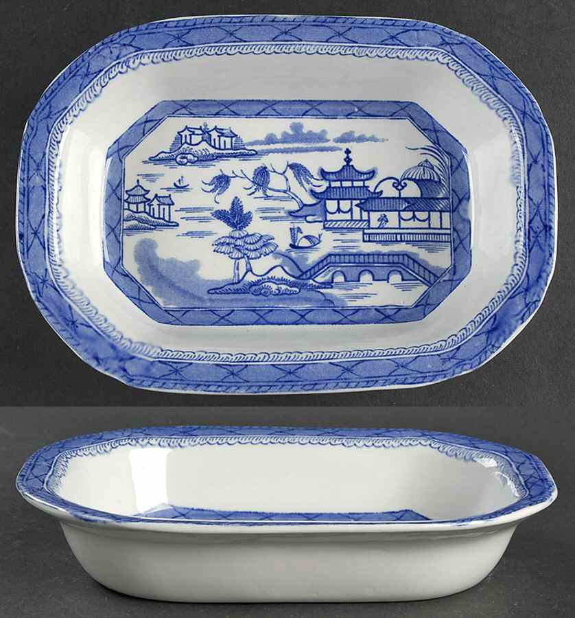 Real Old Canton 9" Oval Vegetable Bowl by Ashworth Bros-1