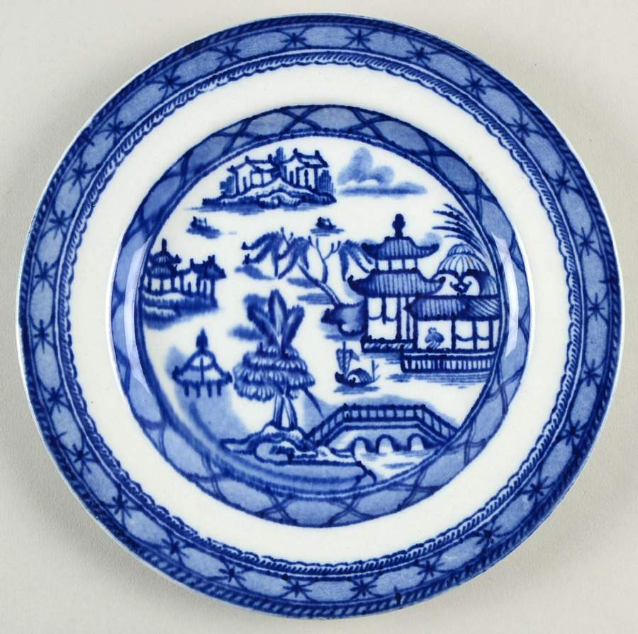 Real Old Canton Dessert/Pie Plate by Ashworth Bros-1