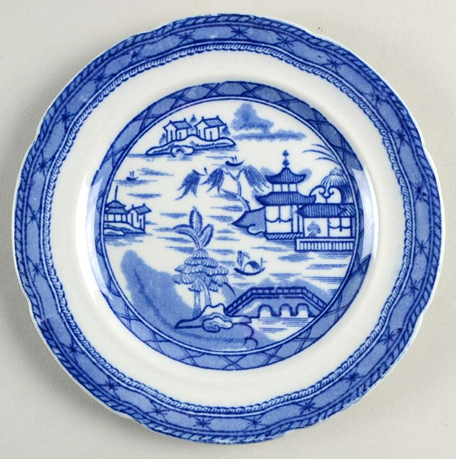Real Old Canton Dessert/Pie Plate by Ashworth Bros-1
