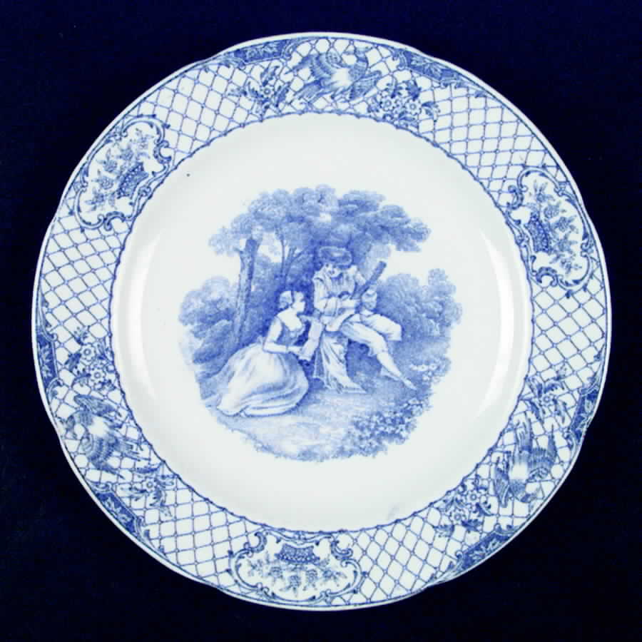 Watteau Blue Salad Plate by Ashworth Bros-1